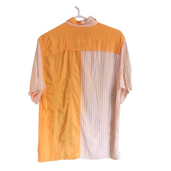 Orange and White Short sleeve button down - Picture 2 of 2